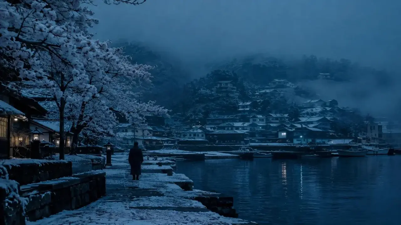 樱落时的电报 影片剧照背景